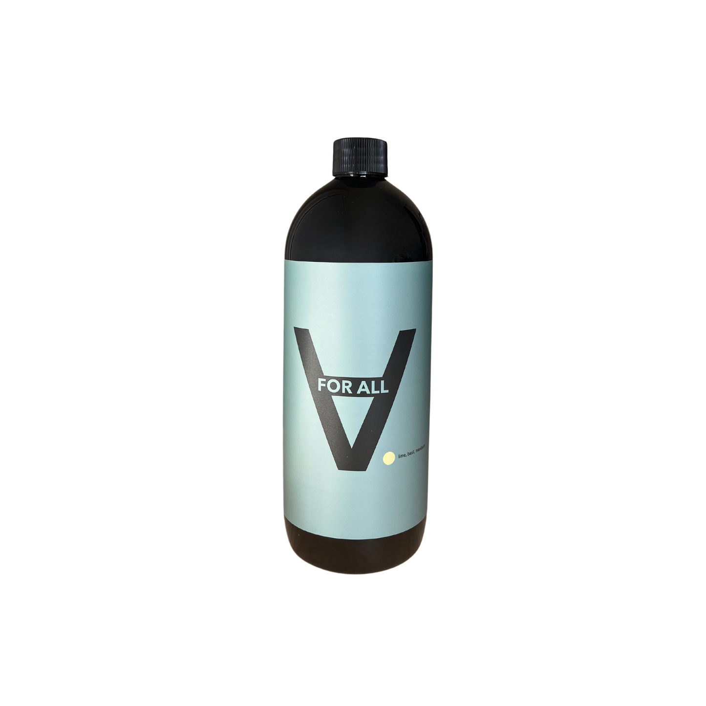 1 litre bottle of For All multi-surface concentrated cleaner, pH-neutral and made in Australia, suitable for cleaning kitchens, bathrooms, glass, and more