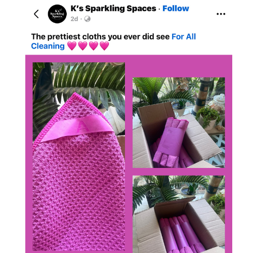 Pink Waffle Cloths