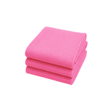 Large Pink Waffle Cloths - 3pk