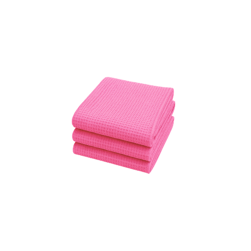Small Pink Waffle Cloths - 3pk